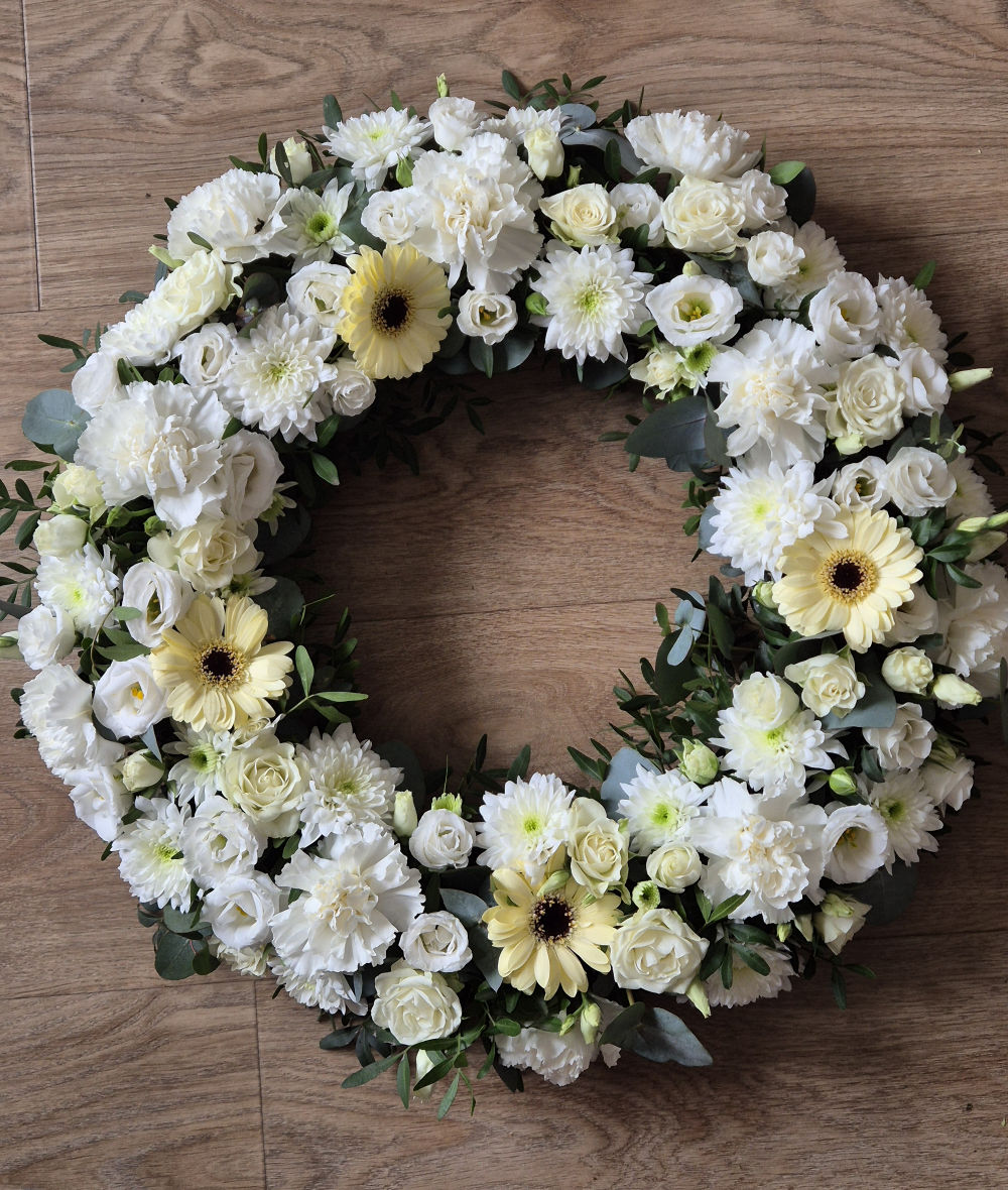Wreath in whites